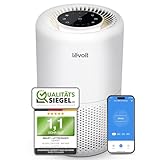 LEVOIT Luftreiniger HEPA Filter für Allergiker, Luftfilter gegen Schimmel Staub Pollen Gerüche, bis zu 35㎡ Raucherzimmer, Airpurifier Schlafmodus Nachtlicht Timer, App Steuerung
