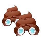 TEMPNAP 2 Stück Party-brillen, Poop-form, Strand-party-sonnenbrillen, Neuheit-sonnenbrillen, Lustige Sonnenbrillen, Neuartige Gläser, Poop-form-brillen