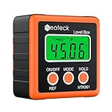 Neoteck Digitaler LCD Winkelmesser Neigungsmesser Inklinometer Wasserdicht Bevel Box Winkelmessgerät Wasserwaage - Orange