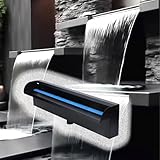 Kompakter Wasserfall-Überlauf für Gärten, leicht und einfach einzurichten, Mini-Wasserspiel-Set für Terrassen und Teiche, anpassbare Kaskadenbrunnen (140 cm)