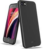 UNBREAKcable Kompatibel mit iPhone SE 2022 Hülle/SE 2020 Hülle, iPhone 8/7 Hülle - [Fallschutz, rutschfest] Weiche, mattierte TPU Ultra-dünne Stylische Handyhülle, Case, Cover - Matt Schwarz