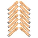 BESTonZON 14 Stück Teiliges Bbq Grillgabel Griffset aus Hitzebeständigem Holz Rutschfeste Abnehmbare Griffe für Schaschlikspieße Ergonomisch Anti verbrennend für Sicheres Grillen und