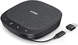 Anker PowerConf S330 USB Lautsprecher, Konferenzlautsprecher für Homeoffice, Smarter Stimmfilter, Plug & Play, 4 Mikrofone für 360° Raumabdeckung, klares Klangprofil