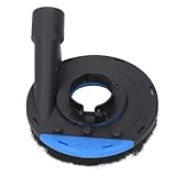 Winkelschleifer-Staubschutz, 4-Zoll-Universaloberflächenschleifer-Staubschutz, Robuster Schleifer-Vakuumaufsatz für 100-mm-115-mm-Winkelschleifer mit 2 Schleifscheiben und (Blau