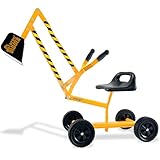 stargo Sandbagger für Kinder, Auf Rädern aus Stahl 360° drehbar, Mit Schutzhelm für Rollenspiele, Sandkastenspielzeug für Kinder, Egal ob im Sand, Dreck und Schnee