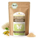 1kg BIO Reis & Erbsen Protein 7:3, 83,8% Protein, ohne Zusätze, 70% Bio Reisprotein & 30% Bio Erbsenprotein, von Natur aus vegan, laktosefrei & ohne Soja, geschmacksneutral (1000g)