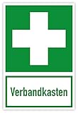 Aufkleber Rettungszeichen „Erste Hilfe“ Hinweis Symbol Folie nach ISO 7010 (E003) (E013) | Variante wählbar Made in Germany, Größen Name: Verbandkasten | 10x15cm