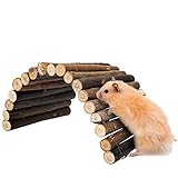 inheming Natural Living Brücke, Flexibel Nagerbrücke Meerschweinchen,Weidenbrücke,Hamster Spielzeug Leiter Brücke aus Holz,Nager Brücke, Keintiere für Hamster, Kaninchen - 23.5 x 12 cm