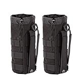 Dyna-living 2PCS Taktisch Flaschenhalter Militär Trinkflasche Beutel Trinkflasche Halter für Outdoor Wandern Camping Trekking 1000D Nylon