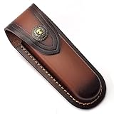 ANFUXT Messertasche, Messer Etui Leder, Klappmesser Schutzhülle, Messer Lederetui In Braun, Messer Tasche Ohne Messer Messerscheide, Tasche Messerscheide Werkzeug Für Taschenmesser, Klappmesser