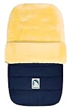 Eisbärchen 968 MA Großer Lammfellfußsack in marine/blau
