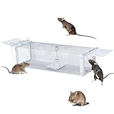 Lebendfalle Maus, Marderfalle Lebendfalle, Doppeltür Design, 410x140x110mm, Ideal Für Jäger Und Tierschutzvereine, Effektiv Gegen Mäuse Und Marder Im Garten Und Haus