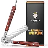 MAJESTY FOREST® Butterfly Kamm - Butterfly Trainer als Haarkamm in Holzoptik