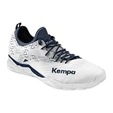 Kempa Unisex Wing Lite 2.0 Game Changer Handballschuhe, Sportschuhe, Turnschuhe, weiß/Marine, 44 EU