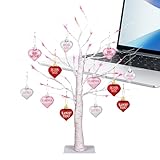 mit Lichtern, Dekoration und Saison, 61 cm, mit Timer, beleuchteter künstlicher, für Party, Abendessen, Zuhause, Nachttisch