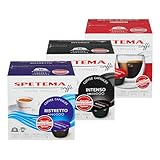 Spetema Espresso Mix Set Kaffeekapseln Kompatibel mit Dolce Gusto Maschinen - Ristretto, Intenso, Ragazzi - Mittlere Röstung, Hochwertige Espresso-Mischungen, 48 Kapseln Probierpaket (3 x 16 Kapseln)