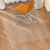 Bodenschutzmatte Bürostuhl Unterlage Transparent-Kratzfest, rutschfest,Bodenmatte, Bodenschutz,Unterlegmatte, Schutzmatte Für Laminat, Parkett, Hartböden Für Büro Zuhause,(32x44in/80x110cm)