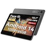 TUOHAITIME Tablet 10 Zoll, Android 14 Tablets, Octa-Core, 10GB RAM 64GB ROM 1TB Erweiterung, FHD Touchscreen, Tablet PC mit Widevine L1, WiFi, GPS, BT5.0, Dual Kamera (Schwarz)