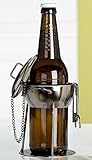 GILDE Flaschenhalter Grill mit Flaschenöffner, für 0,5L Bierflasche H 15cm