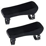 HonGien 2 Stück Comfort Armlehnen Pads, Büro- und Gaming Stuhl Armlehne Polster, Memory Schaum Schreibtischstuhl Armlehnen Pads für Ellenbogen-Relief, Schwarz