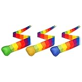 Schwanzball Rainbow – Set mit 3 Teilen, Spielzeug zum Fangen | bunter Schaumstoffball für Kinder, Spaß im Schulpark, für den Innen- und Außenbereich, C