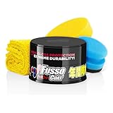 Detailmate Soft99 New Fusso Coat 12 Months Wax Dark Hartwachs Autowachs, Lackversiegelung, 200 gr für dunkle Lacke schwarz + langfloriges Mikrofaser Poliertuch + Polierschwamm