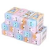 Lvefyti 24 Stück Haustier Radiergummi Kinder Set,Süße Knetbar Radiergummis,Große Hunde Katzen Hasen Radiergummis,Bleistift Radiergummis für Kinder Schule Zuhause