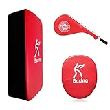 Kiuiom PU Schlagkissen,Pratzen Boxen,PU Leder Schlagpolster Set,Taekwondo-Kick-Pad,Einstellbar Soft Shield,Trainingsausrüstung Pads Set für Boxen,MMA,Muay Thai,Taekwondo,Kickboxen