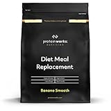 Protein Works - Diet Meal Replacement, Vollständige Mahlzeit, Diät Abnehmshake, Immunitätsfördernd, 7 Mahlzeiten, Banana Smooth, 500g