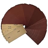 Schleifpapier Set 72 Stück, Schleifpapier 9 x 23 cm, Schleifpapier Holz Körnung 60 80 120 180 240 320, Schleifpapier Fein Nur für den Trockenen Gebrauch Schmirgelpapier für Auto Stein Lack Metall (72)