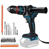 Akku Bohrschrauber Kompatibel mit Makita 18V Lithium-Akku, 120Nm Bürstenloser Schlagbohrschrauber mit 20+3 Drehmomentstufen, 13mm Bohrfutter, LED-Arbeitsleuchte (Ohne Akku)