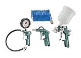 Metabo Druckluft-Werkzeugset LPZ 4 Set – 601585000 – Mit mit Adapter und Ballhohlnadel