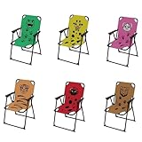 Kinder Outdoor Campingstuhl Klappstuhl Campingstuhl Outdoor Camping klappbar max 100Kg Stahl pulverbeschichtet Tier Design, Farben:Grün