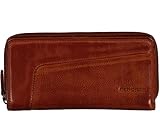 Old River Leder Damen Geldbörse XXL, großes Lederbörse Portemonnaie Brieftasche Nappaleder, 2 große Geldscheinfächer, Box Travel Organizer Echtleder