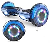 VOUUK Hoberboard 6,5-Zoll-Hoverboard mit Zwei Rädern, Mit Bluetooth-Lautsprecher, Mit LED-Lichtern Geeignet für Kinder und Erwachsene