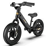 YBIKE laufrad,12 Zoll elektrlaufrad für im Alter von 3–5 Jahren, Kinder Elektro Laufrad mit verstellbarem Sitz,Trainingsfahrzeug für Kinder, Jungen und Mädchen