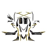 KCBHSH Motorrad-Gel-Aufkleber Für Die Vordere Und Hintere Verkleidung, Aufkleber Für Das Ganze Auto, Tankpad, Aufkleber-Deko-Set Für TMAX 560 Tmax560 2020 Tankpad-Schutz(Farbe 1)