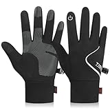 PULIOU Handschuhe Kinder Reithandschuhe Winter Warme Fahrradhandschuhe Anti-Rutsch Winddicht Leichte Touchscreen Wasserdicht Laufhandschuhe für Jungen Mädchen 4-12 Jahre, TM11-M(6-8Jahre)