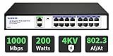 Goalake 19 Port Gigabit Ethernet Unmanaged PoE+ Switch, 16 Gigabit PoE+ @240W, 1 Gigabit Uplink, 1 Gigabit SFP Slot, 802.3af/at, VLAN-Modus, KI-Erkennung, ideal für IP-Überwachung und Access Point