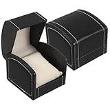 COLLBATH 2St für Uhren Uhrenbox Uhrenaufbewahrung Uhrenkoffer uhrenhalter Schmuckbox Uhrenvitrine für Herren Schmuckorganisator Männer Uhrenetui aus Leder Pu Black