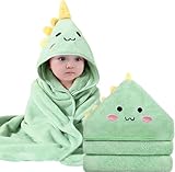 Ftemglo Kapuzenhandtuch Baby, 80 x 80 cm, Babyhandtuch mit Kapuze, Weiche und Saugfähige, Baby Handtuch Kapuze für Neugeborene und Säuglinge