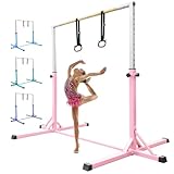 Reckstange kinder turnreck indoor outdoor,Gymnastikstange Kinder Gymnastics Bars for Kids mit 13 Höhenverstellbar, Turnreck Gymnastik Kinder Reck Reckanlage Turnstangen Horizontale Training Bar