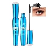 EONFAVE 5D Mascara Wasserfest & Schweißfest, Langanhaltende Wimperntusche für Extrem Lange Wimpern, Wimperntusche für Extra Volumen & Definition, False Lash Effect, Volumizing & Curling, Schwarz