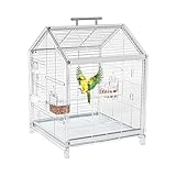 Bried cage AideeGrowth 20.5 inch Kleiner Vogelkäfig, Papageienkäfig, tragbarer Vogelträger, Reiseträger Käfig für zu Hause, Ausflug, Haustier Klinik, vorübergehende Platzierung