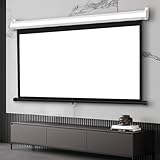 Manuell herunterziehbare Projektionsleinwand für das Heimkino der Familie – 16:9 4:3 Breitbild mit automatischer Verriegelung, einstellbare Höhe, 72/60 Zoll, knitterfrei, tragbar, einziehbar