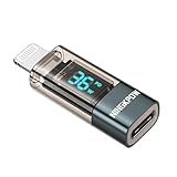 NINGKPOW USB C auf Lightning Adapter 36W Mit LED Display PD Schnellladung für iPhone 14 13 12 11 Pro Max, Pad Pro/Air 5/Mini 6, Nicht für OTG/Audio