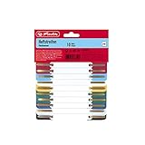 Herlitz 8767501 Heftstreifen, 10 Stück, farbig sortiert