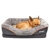 JOYELF Memory Foam Hundebett Kleines orthopädisches Hundebett & Sofa mit abnehmbarem waschbarem Bezug und Quietschspielzeug als Geschenk