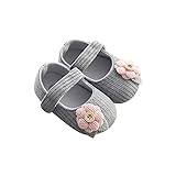 Kleinkind-Sandalen für Kleinkinder, Mädchen, niedlich, Blume, weiche Unterseite, Prinzessinnenschuhe, Glitzer-Gelee-Schuhe, Größe 4, grau, 20 EU