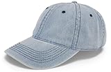 styleBREAKER Jeans Baseball Cap Unisex | Denim Basecap mit Verstellbarer Schnalle | 6-Panel Cap mit Gebogenem Schirm & Luftlöchern | Atmungsaktive Baumwoll-Mütze für Damen & Herren, Farbe:Hellblau